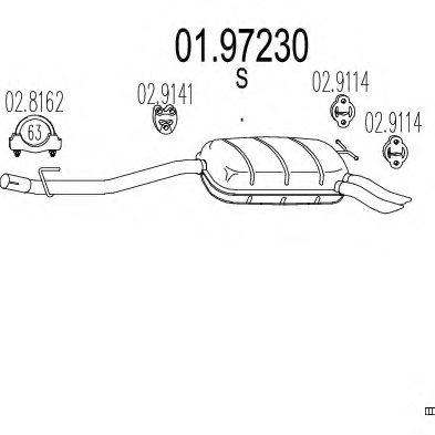 MTS 01.97230 End Silencer